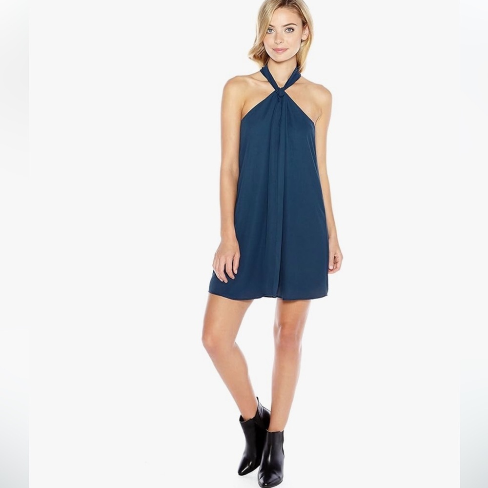NWT Krisa Loop Front Mini Teal Dress M
